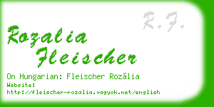 rozalia fleischer business card